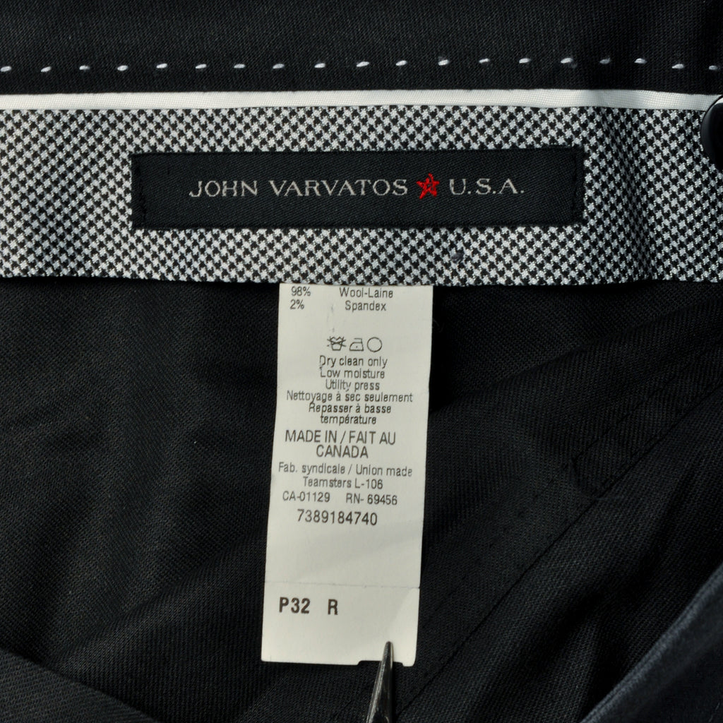 John Varvatos Grey Stretch Wool Pants