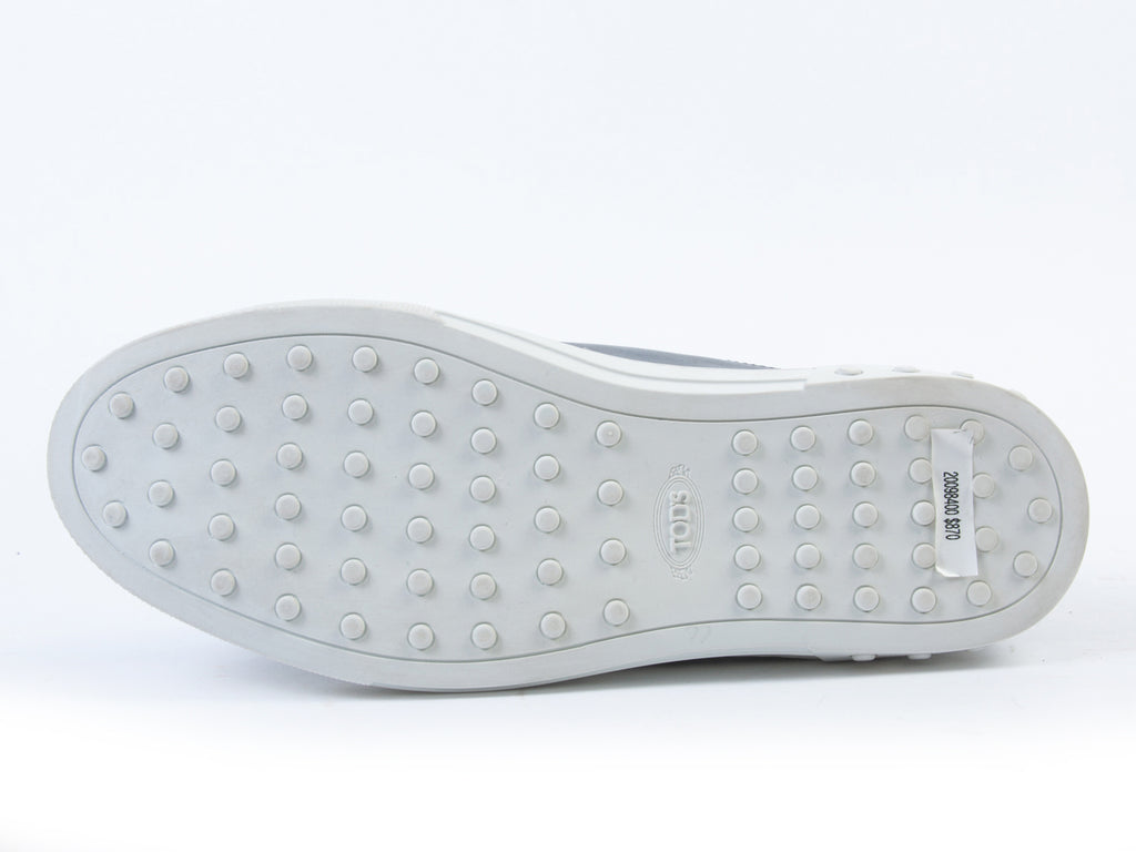 Tod’s Blue Leather Slip On Sneakers