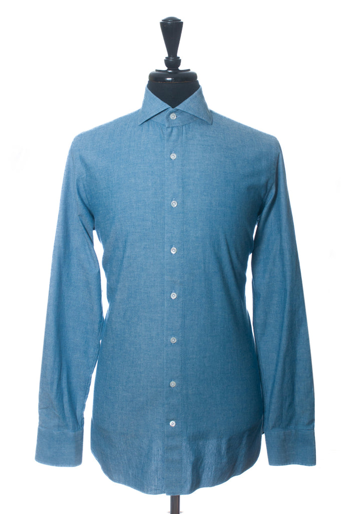 100 Hands Blue Chambray Dress Shirt