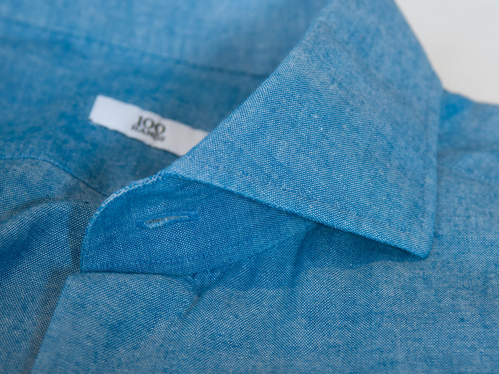 100 Hands Blue Chambray Dress Shirt