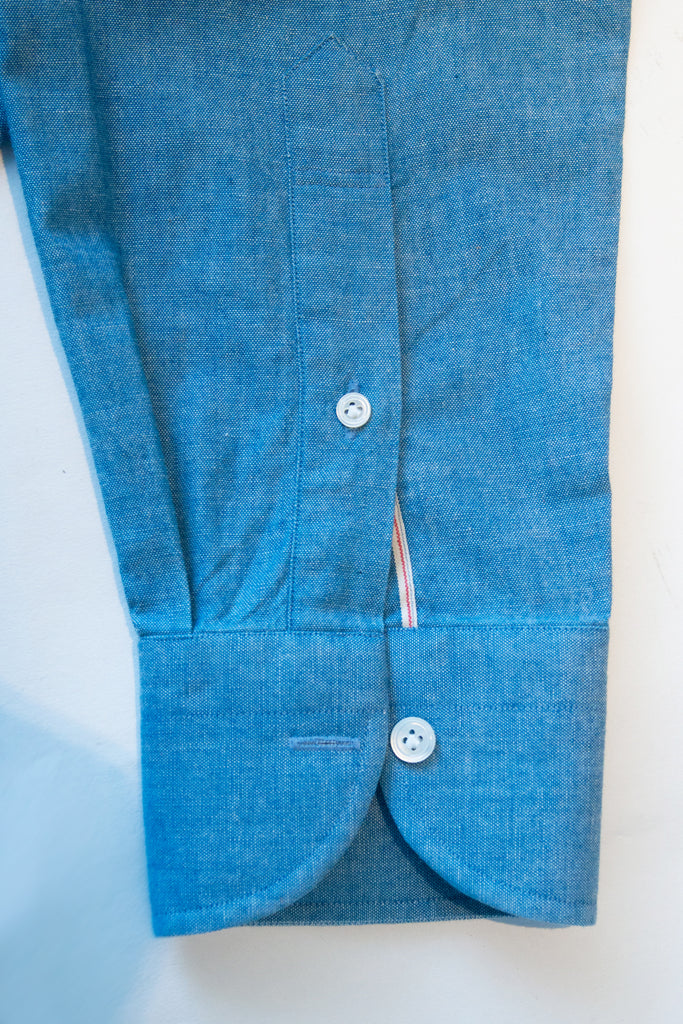 100 Hands Blue Chambray Dress Shirt
