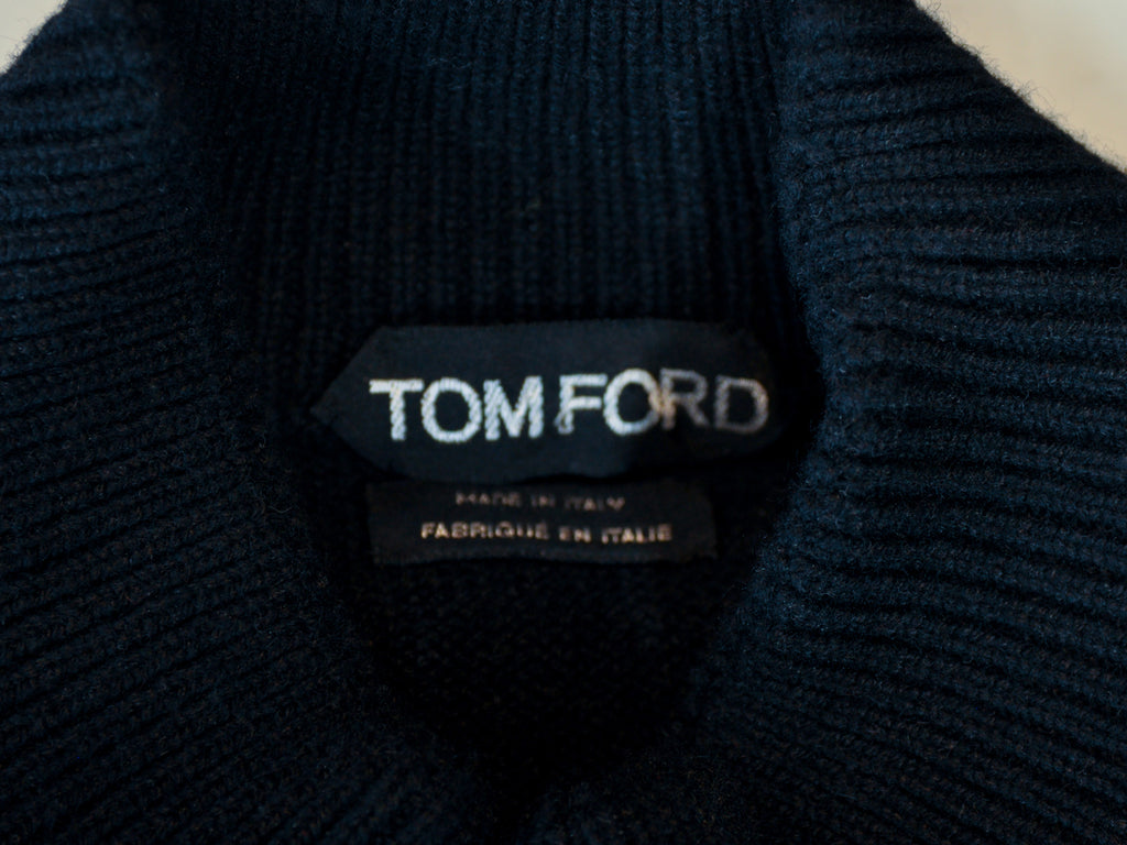 Tom Ford Black Mock Neck Sweater
