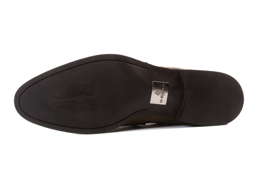Di Bianco Green Suede Penny Loafers