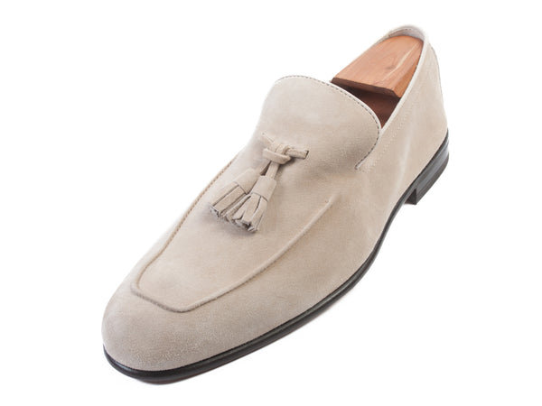 Brunello Cucinelli Tan Suede Tassel Loafers