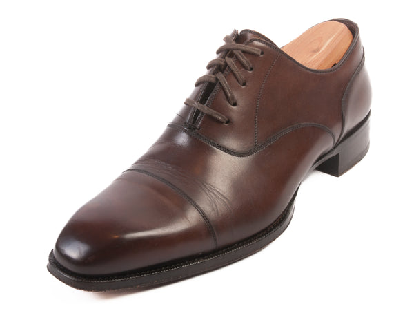 Tom Ford Brown Cap Toe Oxford Shoes
