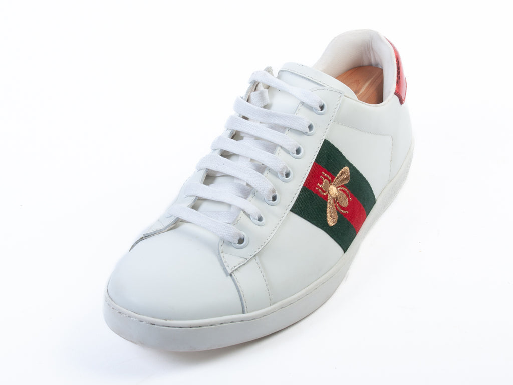 Gucci White Bee Sneakers
