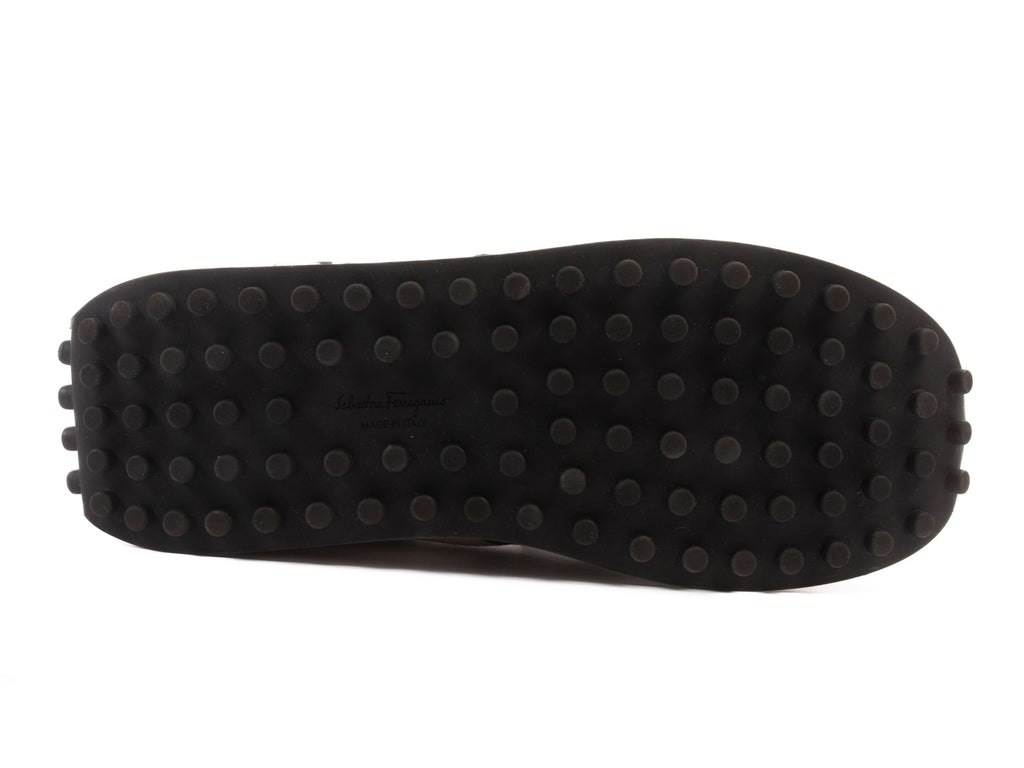 Salvatore Ferragamo Cream and Black Gancini Print Runners