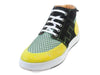 John Fluevog Yellow and Black High Top Sneakers