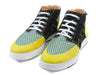 John Fluevog Yellow and Black High Top Sneakers