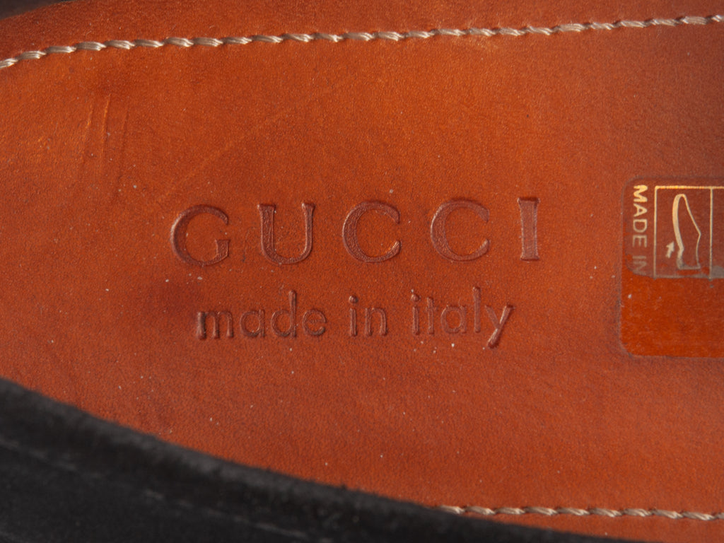 Gucci Black Suede Driving Shoes