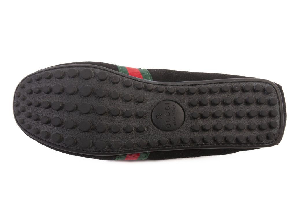 Gucci Black Suede Driving Shoes