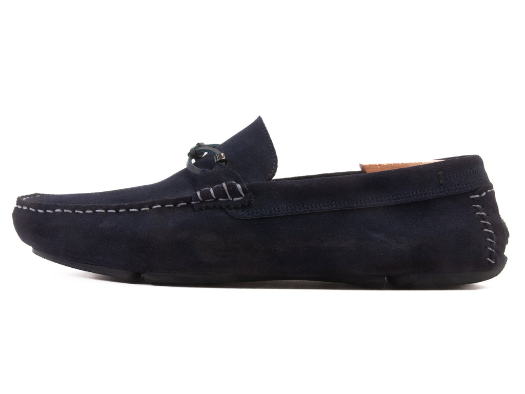 Ted Baker Navy Blue Suede Cottn Driving Shoes