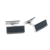 Burberry Black Text Logo Inlay Cufflinks