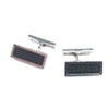 Burberry Black Text Logo Inlay Cufflinks
