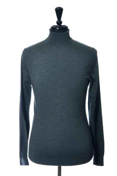 SuitSupply Grey Merino Wool Roll Neck Sweater