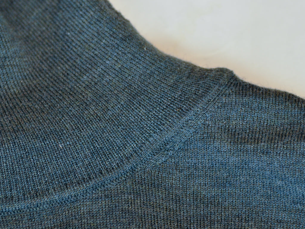 SuitSupply Grey Merino Wool Roll Neck Sweater