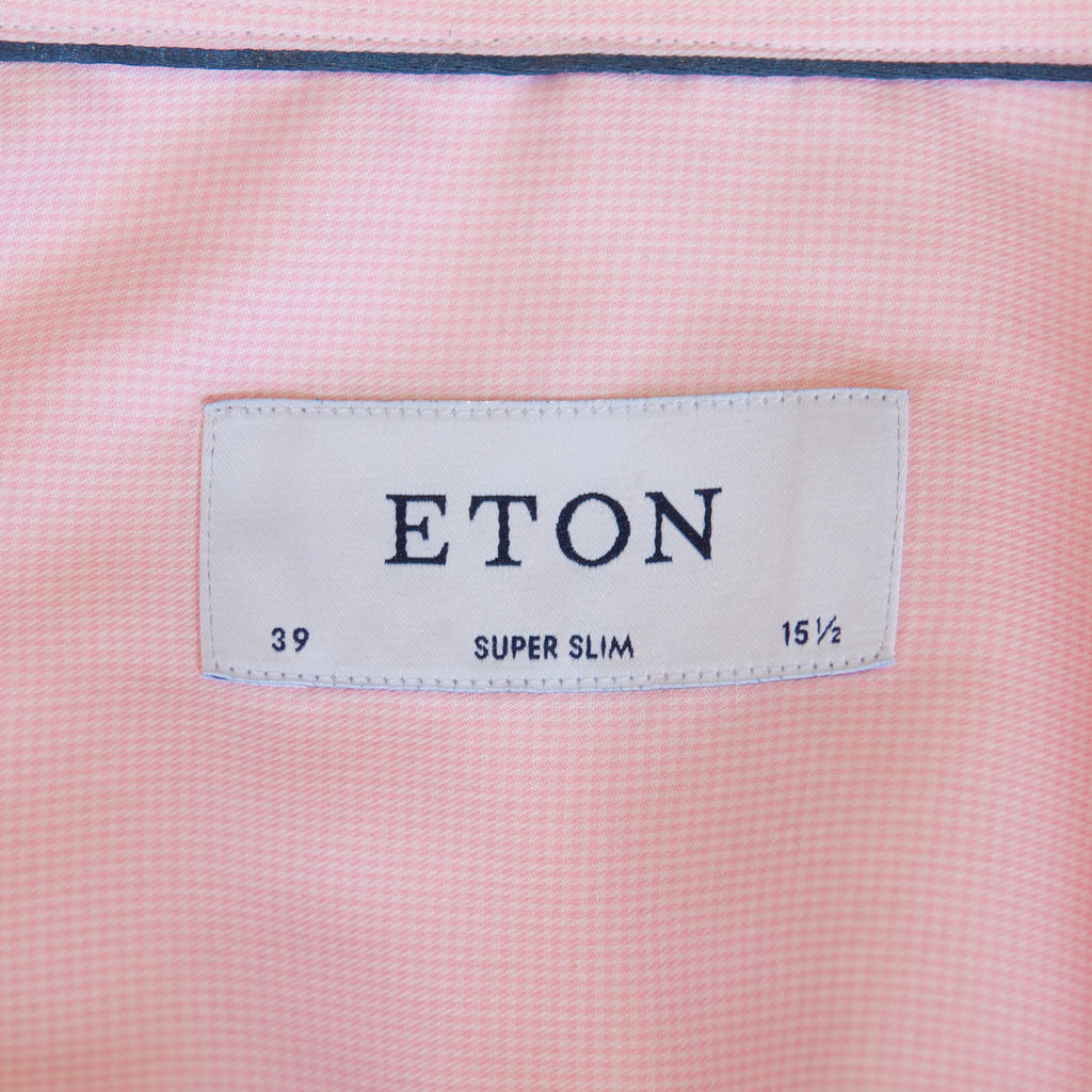 Eton Pink Puppytooth Super Slim York Shirt