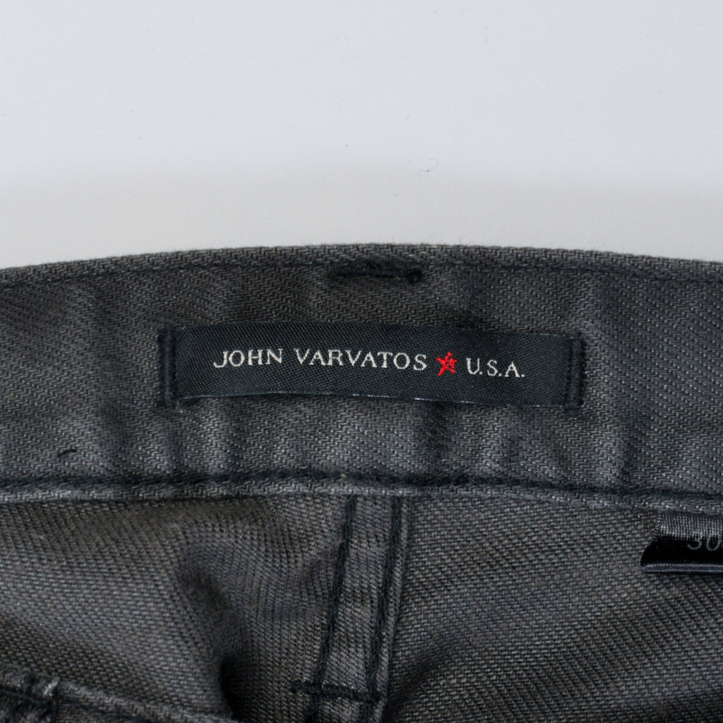 John Varvatos Grey Bowery Slim Straight Jeans