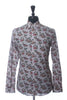 Oscar of Sweden Brown Surf Print Dress Shirt