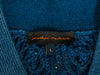 Jonathan MacIntosh Indigo Blue Garment Dyed Cable Knit Sweater