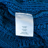 Jonathan MacIntosh Indigo Blue Garment Dyed Cable Knit Sweater