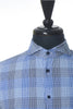 Emanuel Berg Blue Check Modern Fit Seersucker Shirt