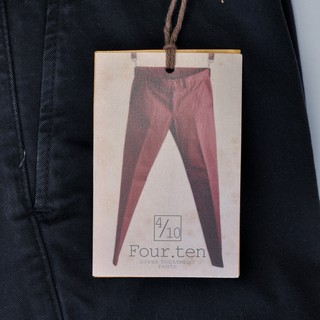 Four.Ten Washed Black Comfort Fit Chinos