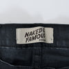 Naked & Famous Black Wax Coated Stretch Denim Jeans