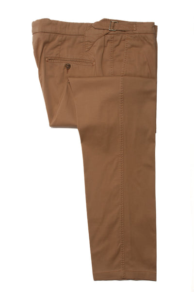 Marco Pescardo Brown Silk Cotton Nisadest Chinos