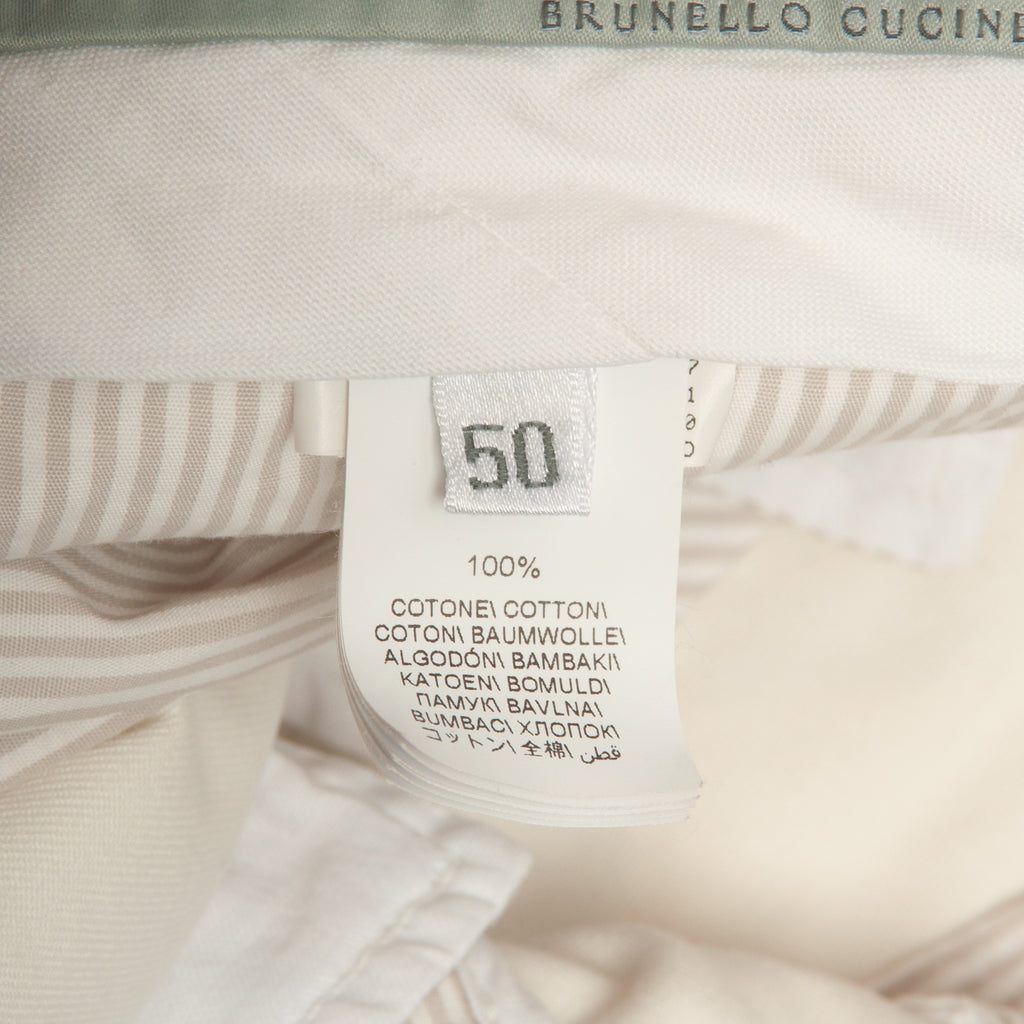 Brunello Cucinelli White Cotton Shorts