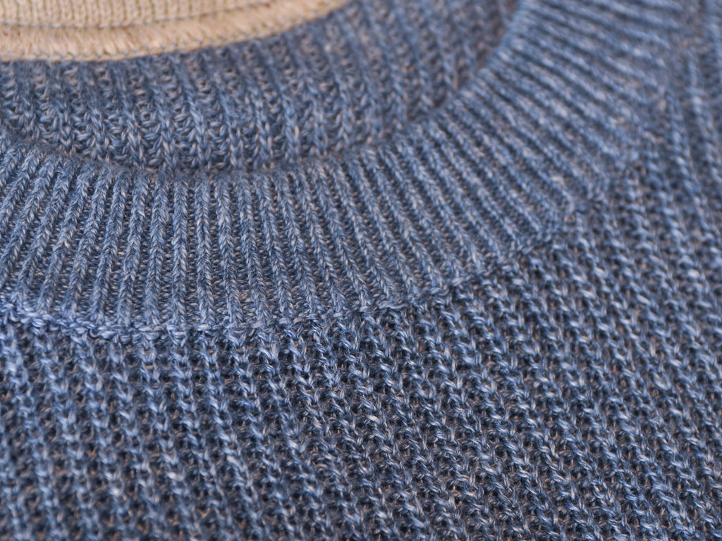 Brunello Cucinelli Blue Pocket Crew Neck Sweater