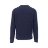 Brunello Cucinelli Black Ribbed Cotton Crew Neck Sweater