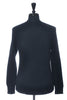 Brunello Cucinelli Black Ribbed Cotton Crew Neck Sweater