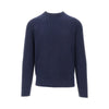 Brunello Cucinelli Black Ribbed Cotton Crew Neck Sweater