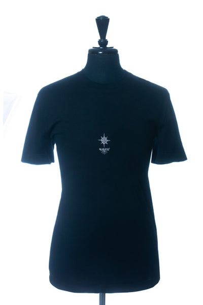 Givenchy Black Slim Fit Flower Cross Graphic T-Shirt