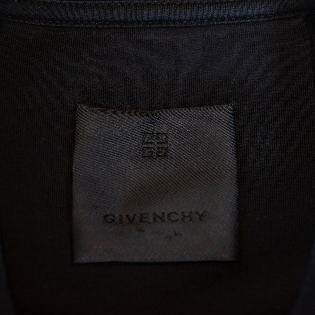 Givenchy Black Slim Fit Flower Cross Graphic T-Shirt