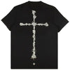 Givenchy Black Slim Fit Flower Cross Graphic T-Shirt