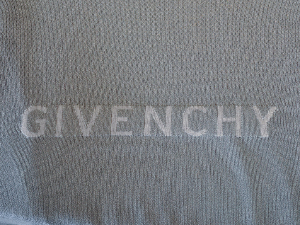 Givenchy Grey Reflective Knit Crew Neck Sweater