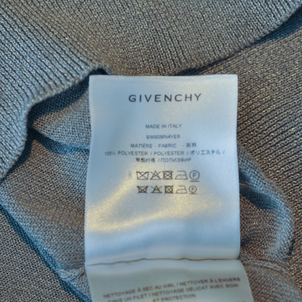 Givenchy Grey Reflective Knit Crew Neck Sweater