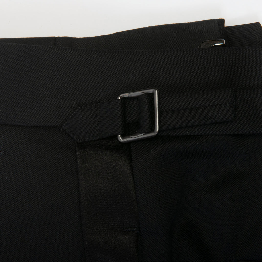 Tom Ford Black Wool Mohair Tuxedo Pants