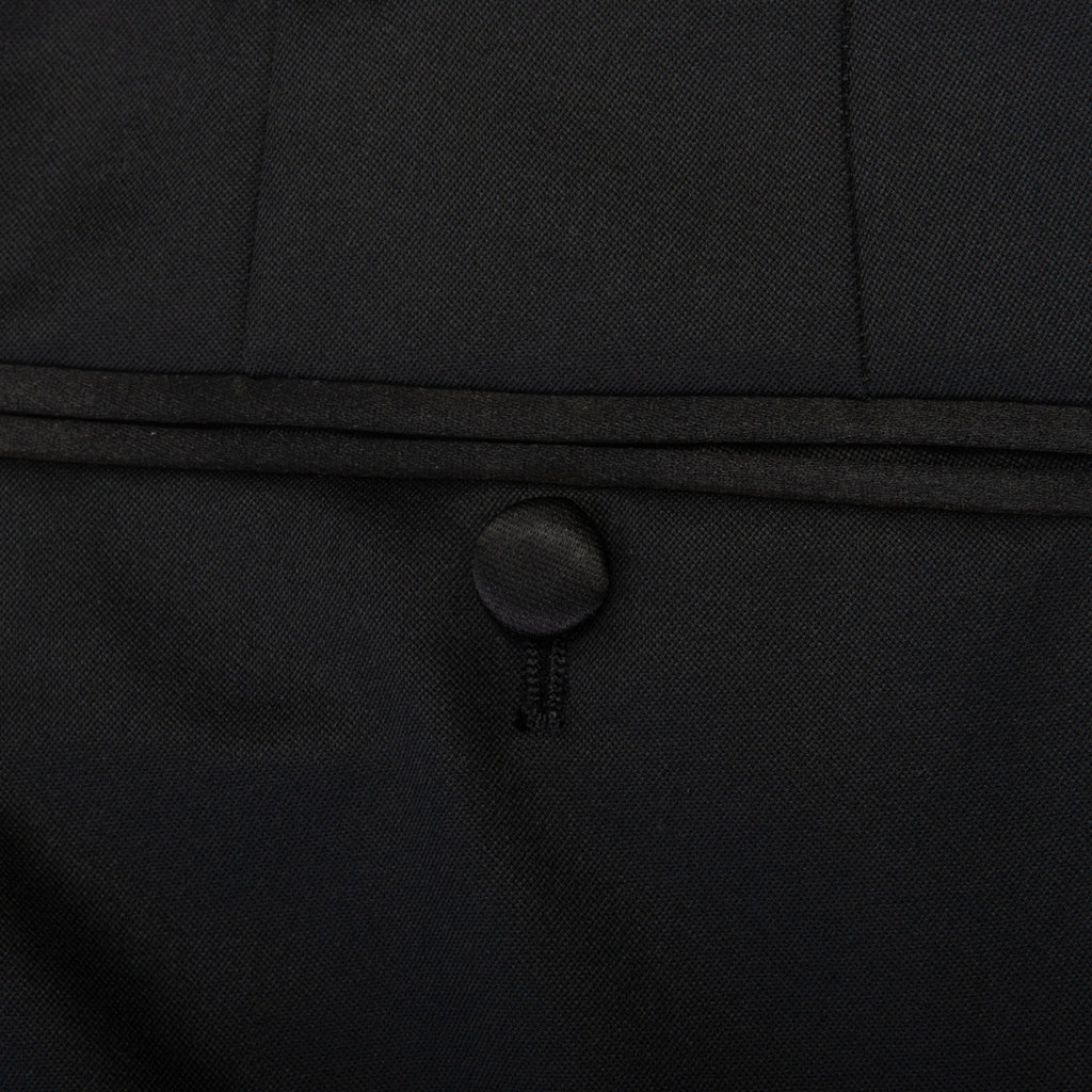 Tom Ford Black Wool Mohair Tuxedo Pants