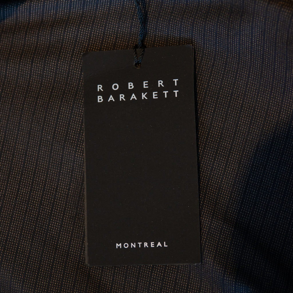 Robert Barakett NWT Smoke Grey Stripe Greenbow Long Sleeve Polo Shirt