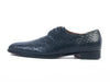 Doucal’s Hand Made Slate Blue Basketweave Shoes