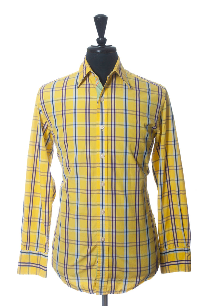 Robert Graham Bold Yellow Check Shirt