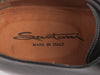 Santoni Black Double Monk Strap Cap Toe Shoes
