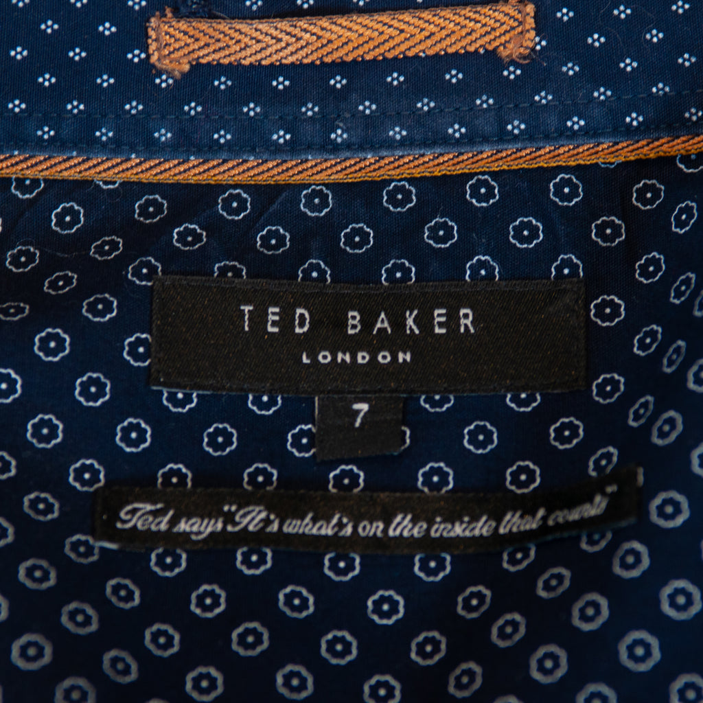 Ted Baker Navy Blue Dress Shirt