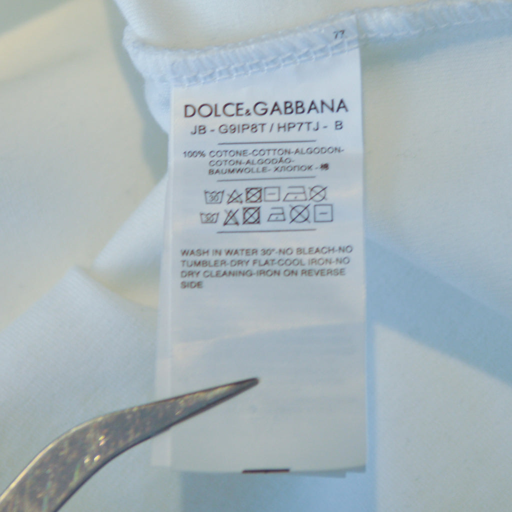 Dolce & Gabbana Oversized White Embossed Sweatshirt