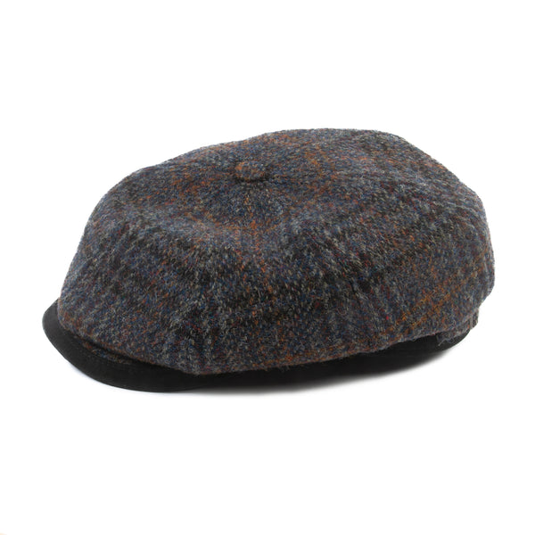 Sterkowski Grey Plaid Harris Tweed Newsboy Cap