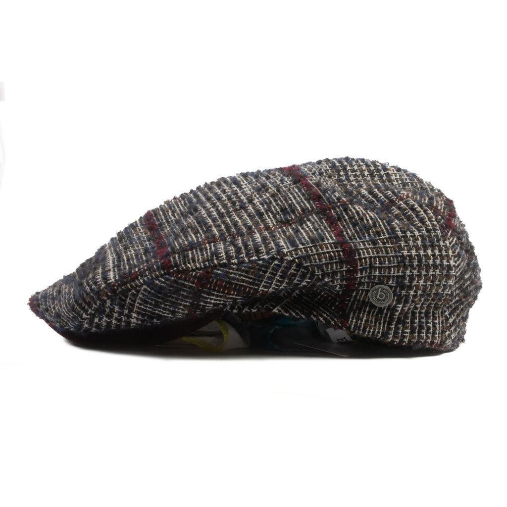 Bugatti Grey Check Newsboy Cap