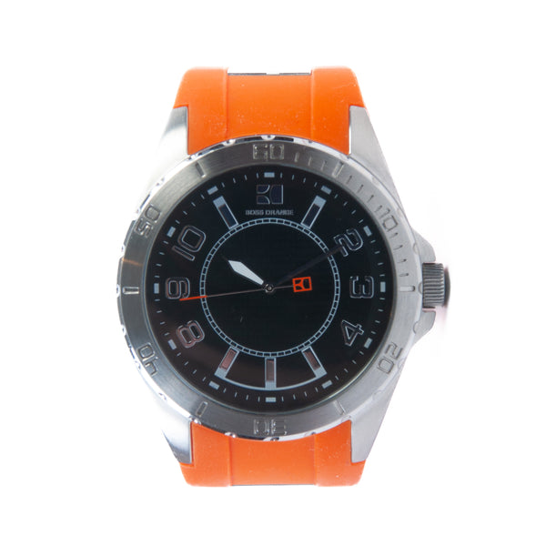 Hugo Boss Black Dial Orange Accented Watch